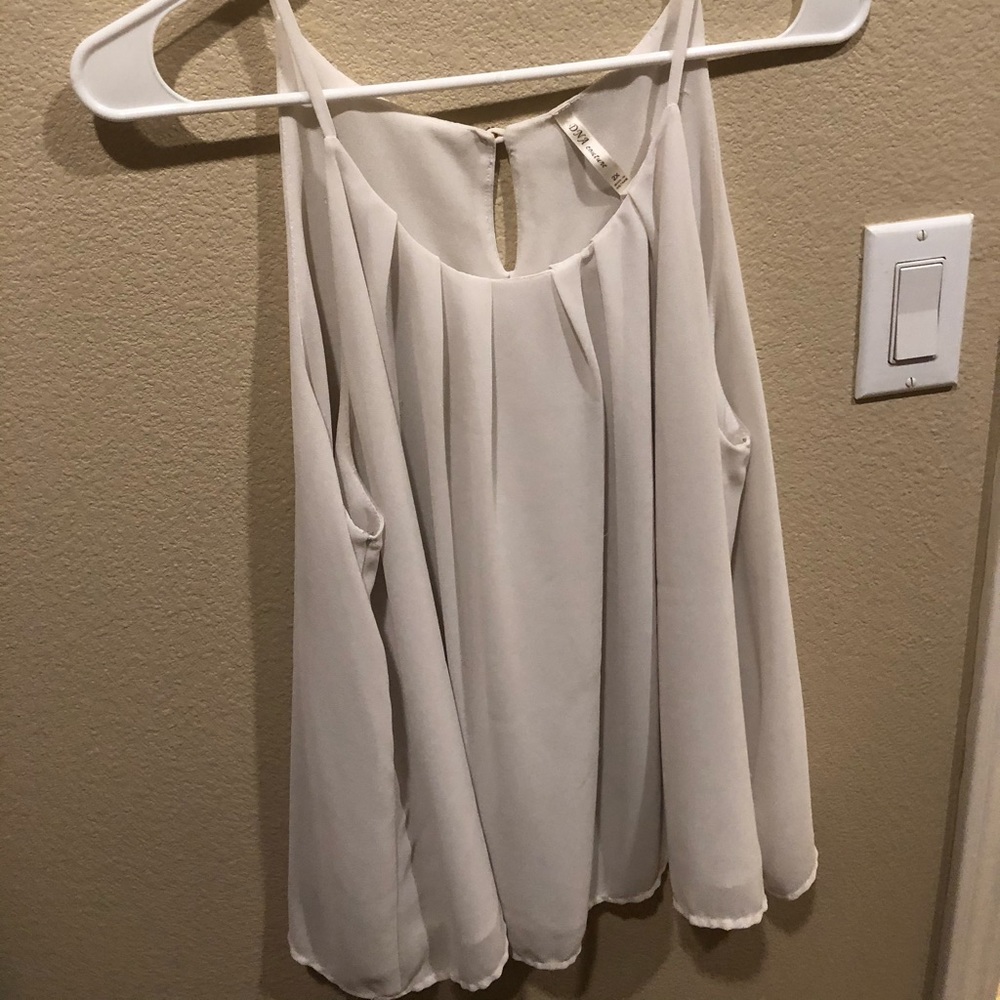 White Flowy Tank Top